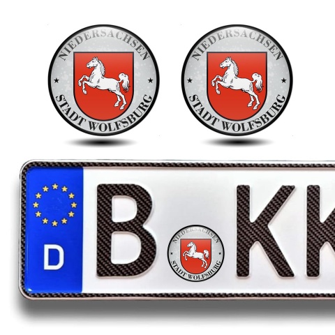 Aufkleber Silikon der Stadt Wolfsburg Silikon 2 PCs