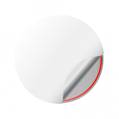 Kia Silicone Domed Stickers New Logo Grey with Red Ring