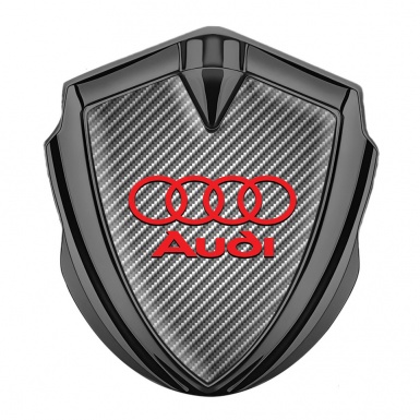 Audi Bodyside Emblem Badge Graphite Light Carbon Crimson Edition