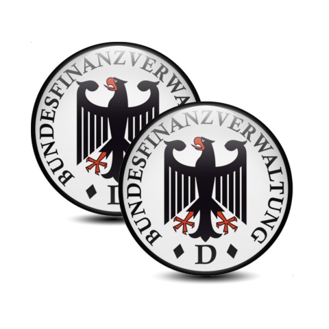 Aufkleber Bundesfinanzverwaltung Silikon 3d Gel Sticker White