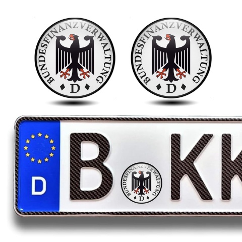 Aufkleber Bundesfinanzverwaltung Silikon 3d Gel Sticker White