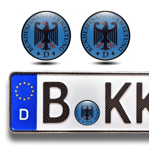 Aufkleber Bundesfinanzverwaltung Silikon 3d Gel Sticker Navy Blue