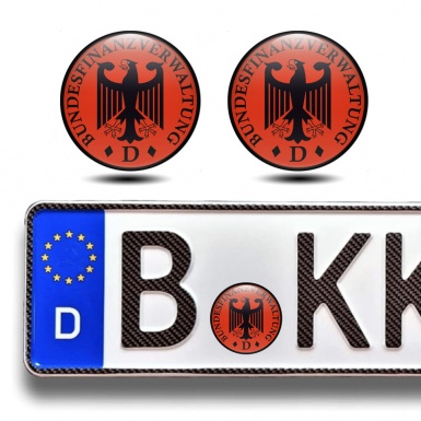 Aufkleber Bundesfinanzverwaltung Silikon 3d Gel Sticker Red