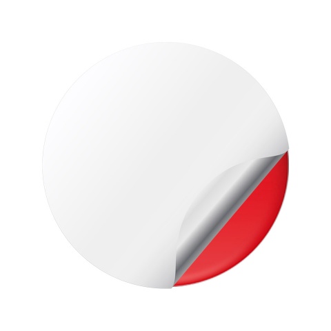 Bugatti Silicone Stickers Wheel Center Cap Red with 3D Logo
