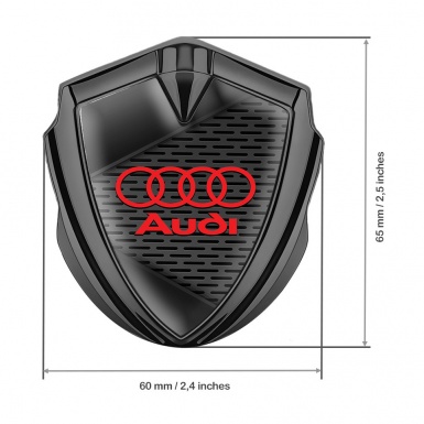 Audi Fender Emblem Badge Graphite Dark Mesh Black Elements Design
