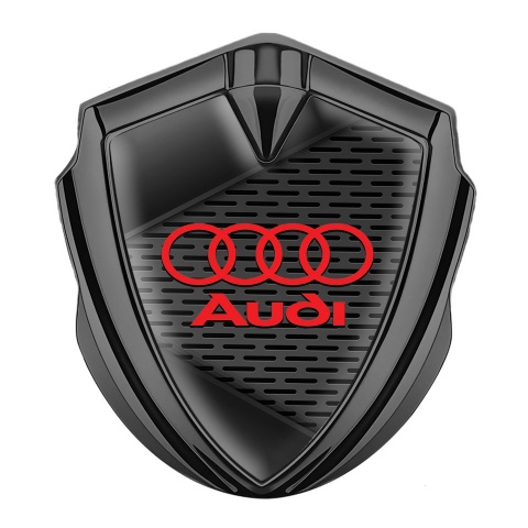 Audi Fender Emblem Badge Graphite Dark Mesh Black Elements Design