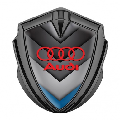 Audi Bodyside Emblem Self Adhesive Graphite Grey Blue Elements Design