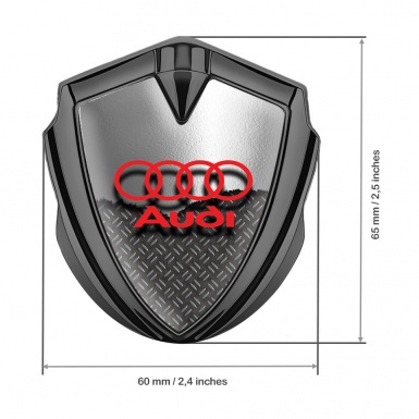 Audi Metal Emblem Self Adhesive Graphite Torn Metal Industrial Texture