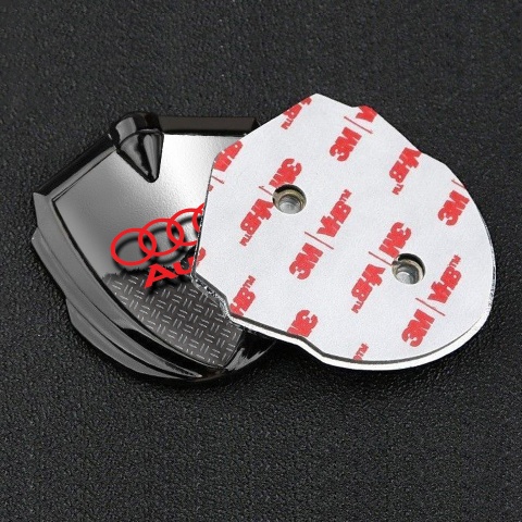 Audi Metal Emblem Self Adhesive Graphite Torn Metal Industrial Texture