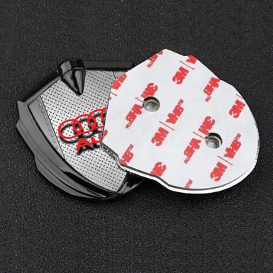 Audi Emblem Self Adhesive Graphite Rivets Texture Treadplate Design