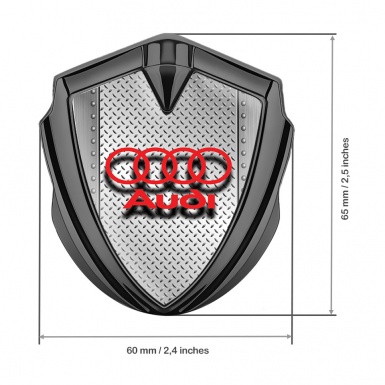 Audi Emblem Self Adhesive Graphite Rivets Texture Treadplate Design