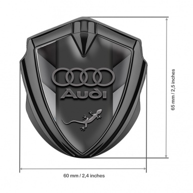 Audi Quattro Emblem Self Adhesive Graphite Grey V Elements Edition