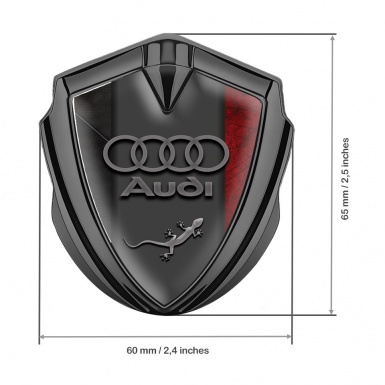 Audi Quattro Bodyside Emblem Badge Graphite Red Black Motif Edition