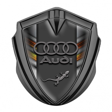 Audi Quattro Bodyside Domed Emblem Graphite Color Stripes Edition
