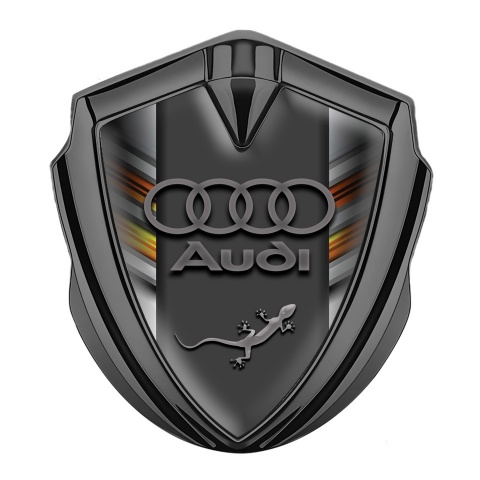 Audi Quattro Bodyside Domed Emblem Graphite Color Stripes Edition