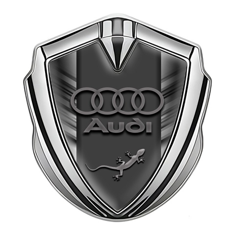 Audi Bodyside Emblem Self Adhesive Silver Grey Stripes Edition