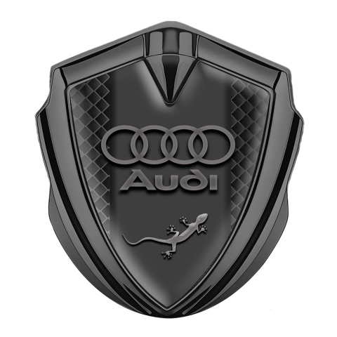 Audi Metal Emblem Self Adhesive Graphite Black Squares Classic Logo