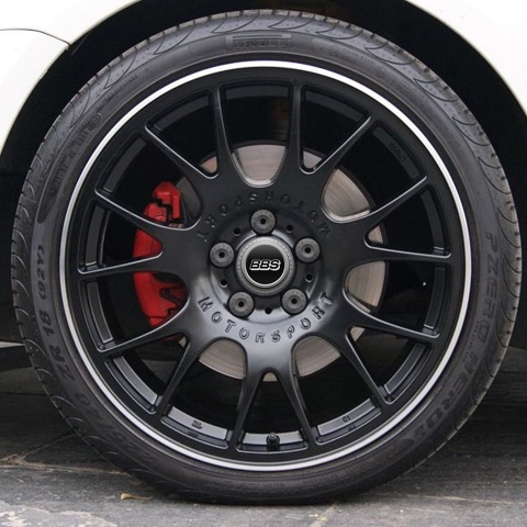 BBS Silicone Stickers Center Hub Ultramodern Ring Red Logo
