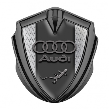 Audi Quattro Bodyside Emblem Badge Graphite Treadplate Center Pilon