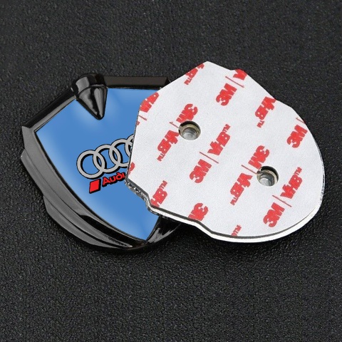 Audi Fender Emblem Badge Graphite Glacial Base Sport Logo Design