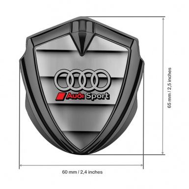 Audi Bodyside Badge Self Adhesive Graphite Shutter Elements Sport Rings