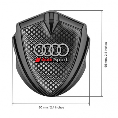 Audi Emblem Trunk Badge Graphite Industrial Grate Sport Logo Motif