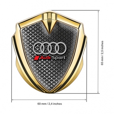 Audi Emblem Trunk Badge Gold Industrial Grate Sport Logo Motif