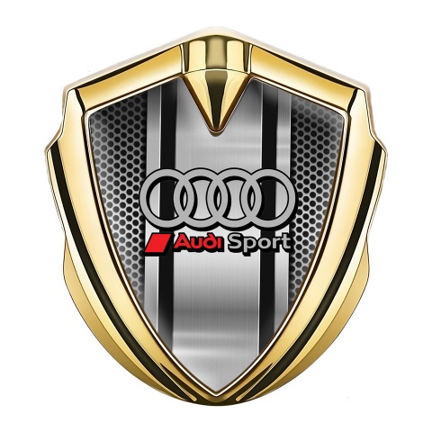 Audi Emblem Self Adhesive Gold Perforated Frame Center Panel
