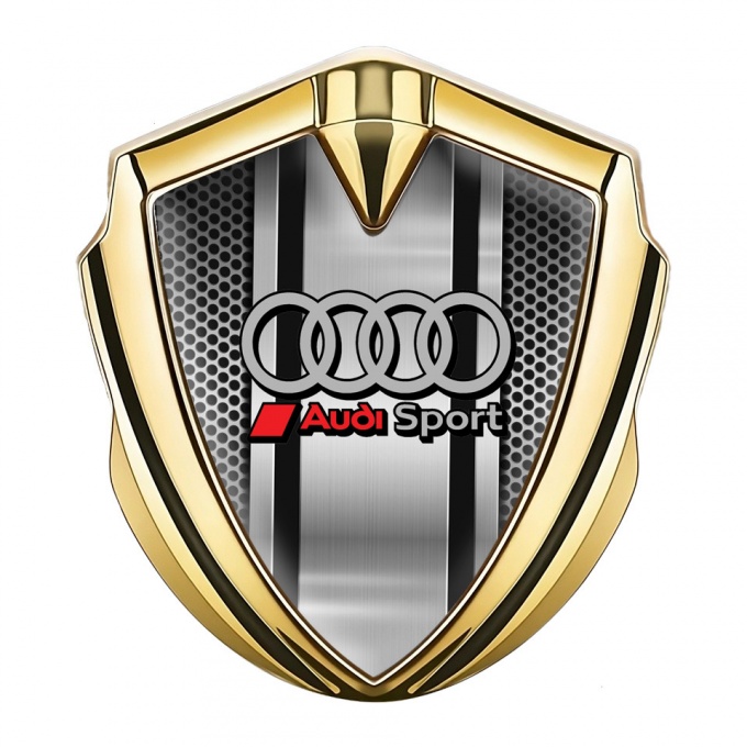 Audi Emblem Self Adhesive Gold Perforated Frame Center Panel