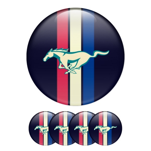 Ford Mustang Silicone Stickers Wheel Center Cap Old Skull