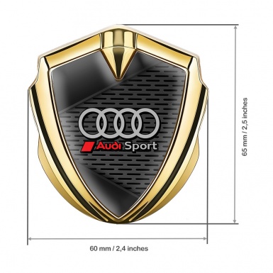 Audi Trunk Emblem Badge Gold Metallic Texture Sport Edition