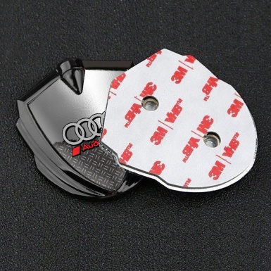 Audi Bodyside Emblem Badge Graphite Torn Sheet Grey Sport Rings