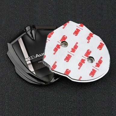 Audi Emblem Trunk Badge Graphite Modern Stripe Quattro Style Design