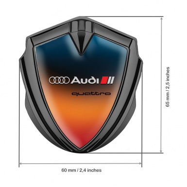Audi Emblem Ornament Graphite Gradient Texture Black Quattro Characters