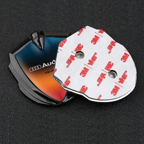 Audi Emblem Ornament Graphite Gradient Texture Black Quattro Characters