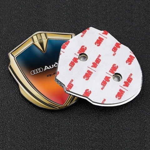Audi Emblem Ornament Gold Gradient Texture Black Quattro Characters