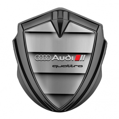Audi Bodyside Emblem Self Adhesive Graphite Shutter Effect Quattro Edition