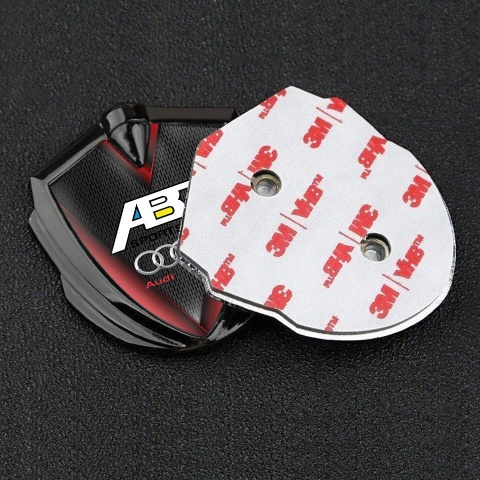 Audi Emblem Self Adhesive Graphite Dark Grate Chrome Logo Edition