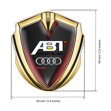 Audi Emblem Self Adhesive Gold Dark Grate Chrome Logo Edition
