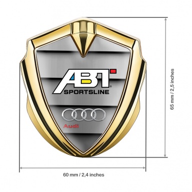 Audi Domed Emblem Gold Metal Plates ABT Sport Tuning Edition
