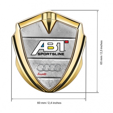 Audi Emblem Ornament Gold Stone Wall Effect ABT Tuning Design