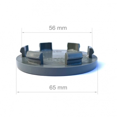 Wheel Center Caps Grey Outer Diameter 65 mm / Inner Diameter 56 mm