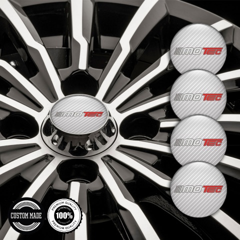 Motec Emblems for Wheel Center Caps White Carbon Design