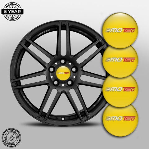 Motec Emblems for Wheel Center Caps Yellow Motif