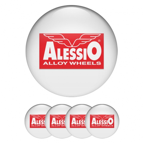 Alessio Wheel Emblem for Wheel Center Caps White Pearl