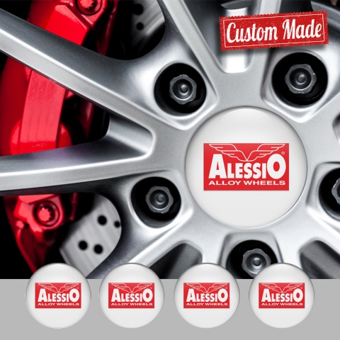 Alessio Wheel Emblem for Wheel Center Caps White Pearl