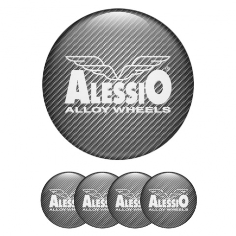 Alessio Wheel Emblem for Wheel Center Caps Light Carbon
