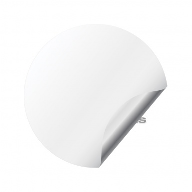 Alessio Wheel Stickers for Center Caps White Pearl Black Logo