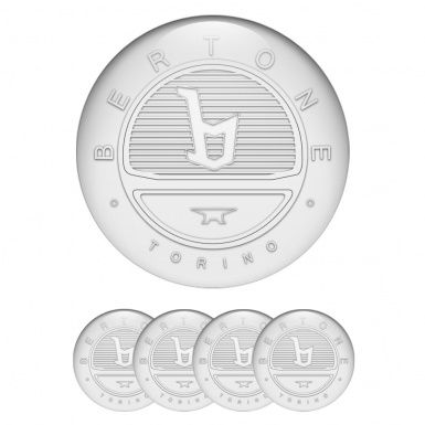 Opel Bertone Wheel Emblem for Center Caps White Transparent Logo