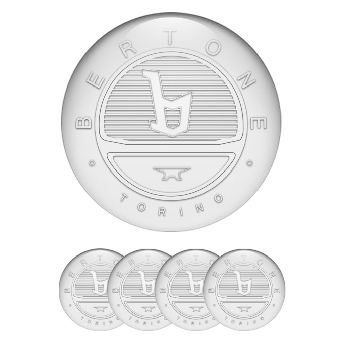 Opel Bertone Wheel Emblem for Center Caps White Transparent Logo